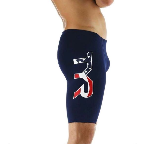 TYR Mens USA Swim Shorts Size XL or 38 New - Picture 1 of 7